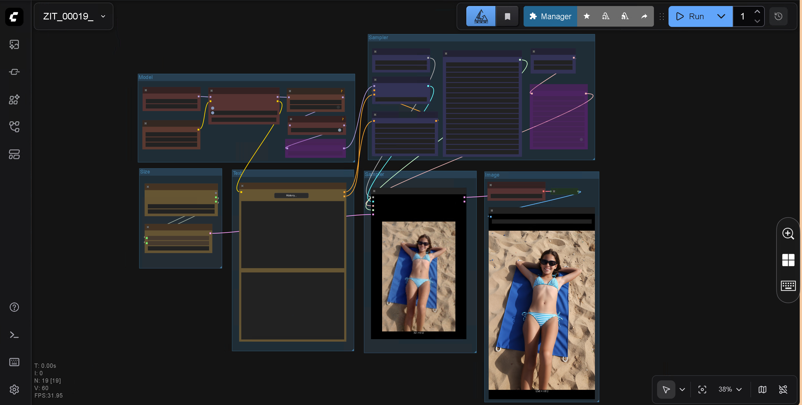 Select number frames, size , prompt